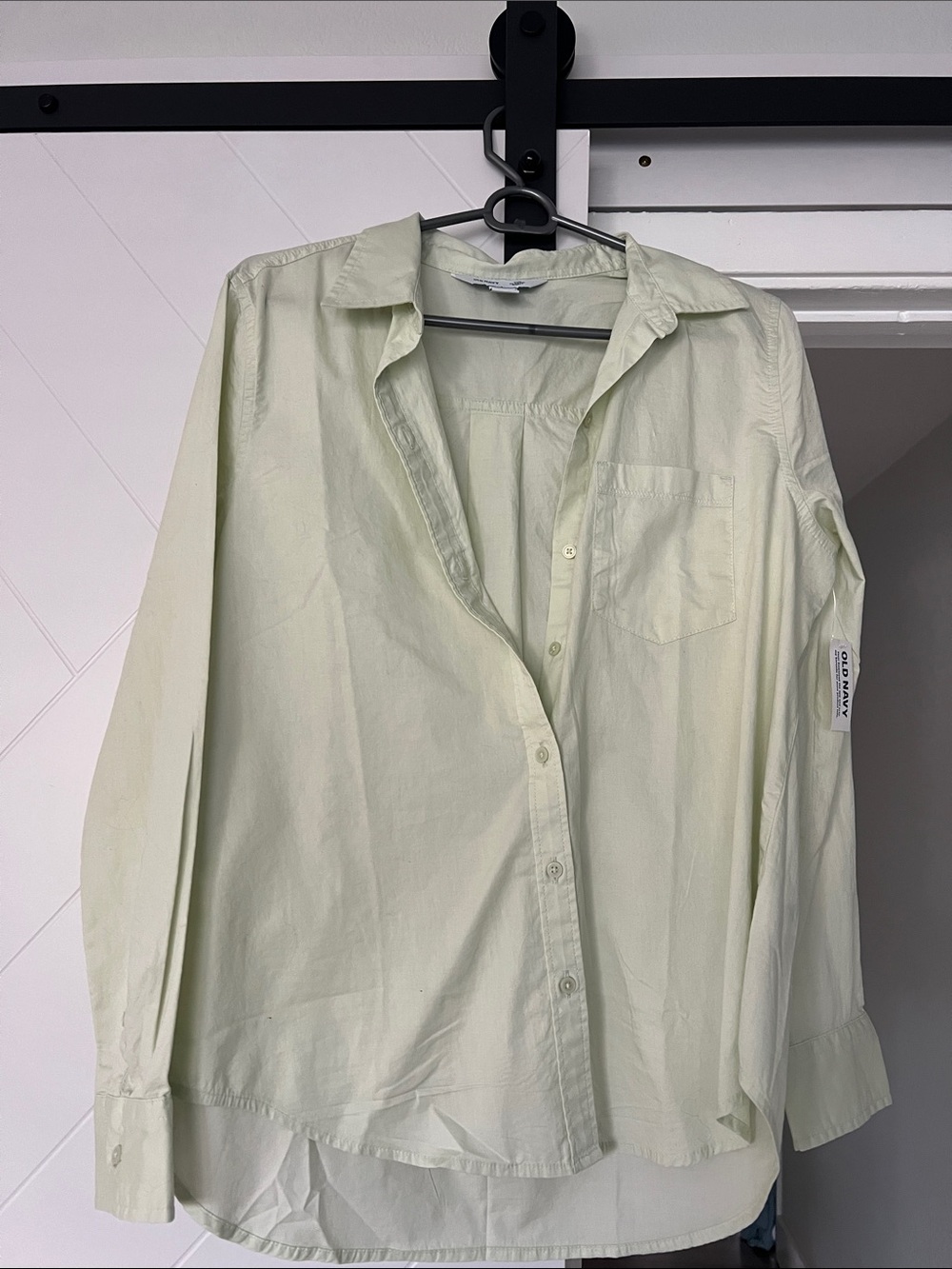 Old Navy Light Pale Green Women's Button-Down Shirt
